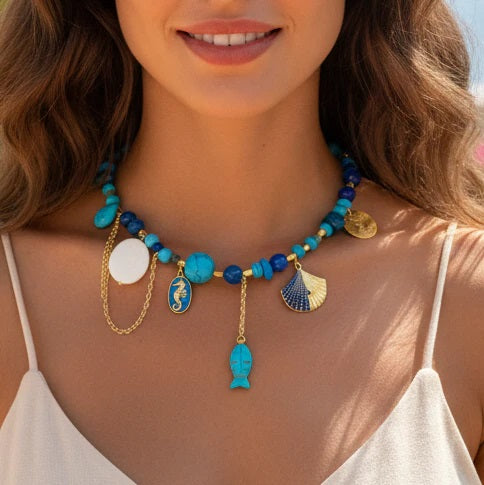 Azure Coast Charm Necklace