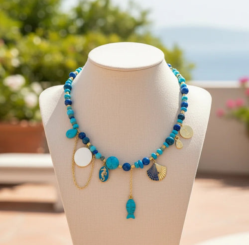 Azure Coast Charm Necklace